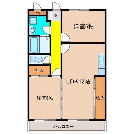 アシーネ三田天神の物件間取画像